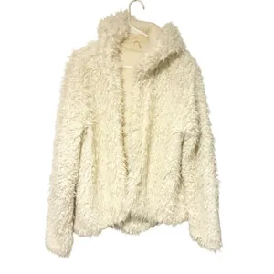 FREE PEOPLE Size Large FLUFFY ONCE UPON A‎ HOODED JACKET IVORY thumbnail 2