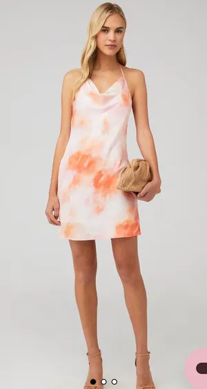 Peppermayo Halter Slip Dress Tie Die thumbnail 1