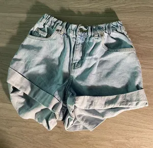 Gianni Bini Light Blue High-Rise Rolled Hem Denim Shorts thumbnail 1