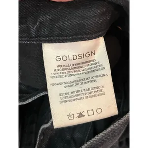 GOLDSIGN Low Slung Crop Jeans Black Relaxed Straight‎ Leg Denim Women's 26 thumbnail 7