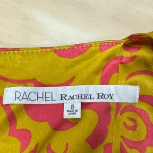 Rachel Roy Shanghai Chic‎ Ochre Lotus Pencil Dress Size 8 Tweed Skirt Mini Black thumbnail 6