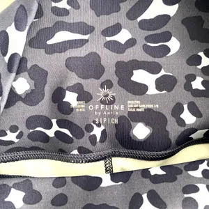 Aerie Offline Blue Leopard Print High Rise Athletic Yoga Goals 7/8 Leggings S thumbnail 4