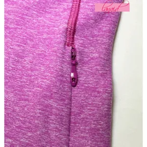 Think Fast Long Sleeve Heathered Ultra Violet Pink Purple Ruched Top 8 thumbnail 12