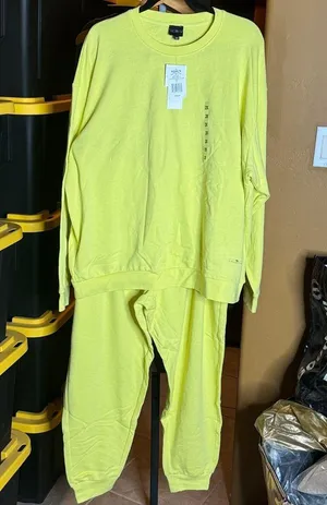 NWT PSK Collective Canary Yellow Sweatshirt & Joggers Set Size 2X | Athleisure thumbnail 1