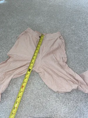 Forever 21 Pinstripe Tan & White Pants thumbnail 7