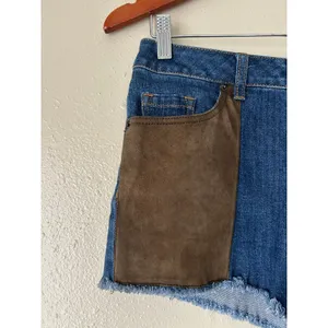 BDG High Rise Cheeky Boho Suede Pocket Festival Micro Shorts Size 28 thumbnail 6