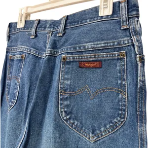 Vintage Wrangler Blue Jeans Straight Leg Size 16 Misses thumbnail 10