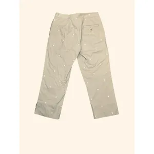 Lizgolf Cathren Cropped Pants‎ Women's 4 Khaki Floral Embroidered Cotton thumbnail 7