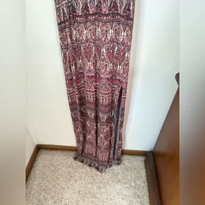 American Eagle Soft & Sexy Paisley Print Long Dress Side Slit Size M thumbnail 8