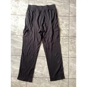 Pact Organic Cotton Cargo Sweatpants Black Charcoal Womens Large Lounge Pants thumbnail 5