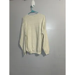 ARROW MEN'S Cream PULLOVER SWEATER 100% Cotton‎ Grandpa Core Cottage Size L thumbnail 4
