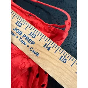 Show Me Your Mumu Red Eyelet Lace Up Back Mini Dress Small Boho Summer 1692‎ thumbnail 5