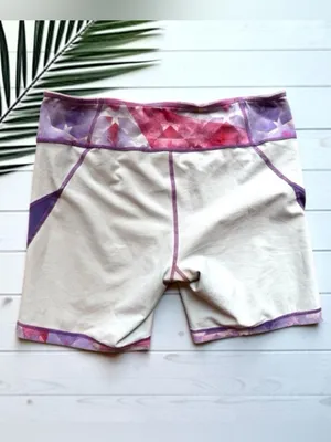 ZELLA Purple Geometric Print Active Shorts - Size Medium thumbnail 2
