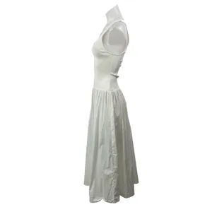 WeWoreWhat Women's White Sleeveless Drop Waist Fit & Flare Mini Tank Dress Sz S thumbnail 2