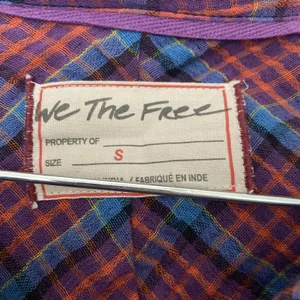 New Free People Oversized Bohemian Grunge Cardiff Plaid Swing Top Shirt Small thumbnail 5