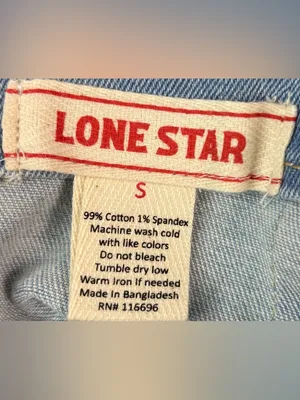 Lone Star S Pale Blue Cotton Stretch Denim Spaghetti Strap Sun Mini Dress thumbnail 5