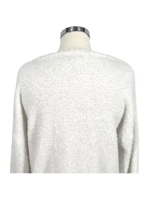 Studio B By Bobeau White Textured Knit Sweater Cozycore Loungewear Size XL thumbnail 6