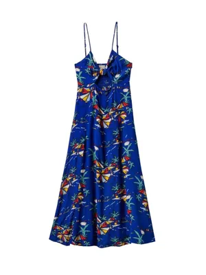 NWT Brixton‎ Riviera Cut Out Midi Dress Summer Tropical Coastal Resort Vacation thumbnail 2