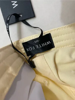 White Fox NWT Time To Travel Cap Embroidered White Logo in Lemon Yellow thumbnail 9