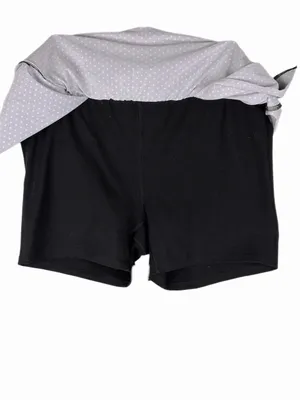 TALBOTS Athletic Skort Black with White Polka Dots & Side White Stripe Medium thumbnail 4