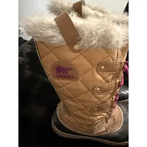 Women’s Tan Sorel Tofino Cate Snow Cold Weather Lace Up Waterproof Boots- 9.5 thumbnail 4