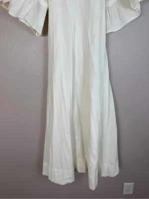 Free People Endless Summer What A Stunner Ruffle Midi Dress Ivory XS NEW $98 thumbnail 8