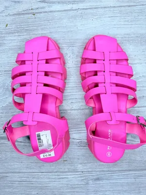 Nwt Portland Boot Company Pink Fisherman Platform Sandals shoes size 9 thumbnail 3