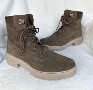 Timberland Women's Carnaby Cool 6" Boot Ankle, Olive Suede, Size 10 thumbnail 1