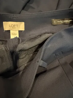 LOFT navy modern skinny ankle dress pants thumbnail 4