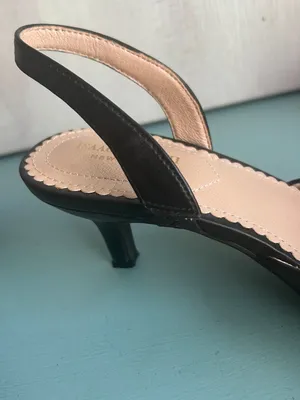 Isaac Mizrahi New York Bow Slingback Kitten Heels Black Size 7 thumbnail 9