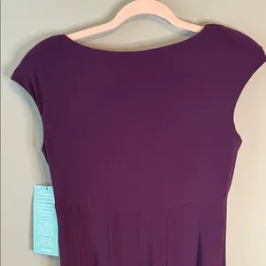 NWT American Living‎ Elegant Purple Plum Women's Dress 8 Empire Waist A-Line thumbnail 8