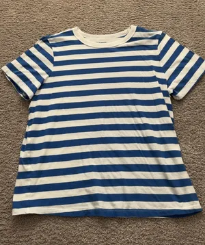 Blue and White Old Navy Striped Tshirt thumbnail 1