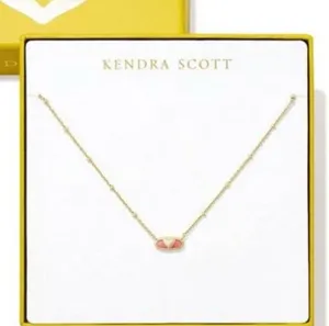 Kendra Scott - Heart Pendant Necklace - Gold/Mauve Q Gold/ Mauve thumbnail 1