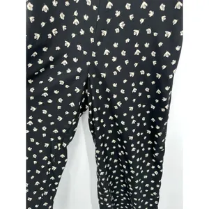 Lulus Black Floral Milkmaid Jumpsuit Sz M Puff Sleeve Wide‎ Leg Square Neck thumbnail 7