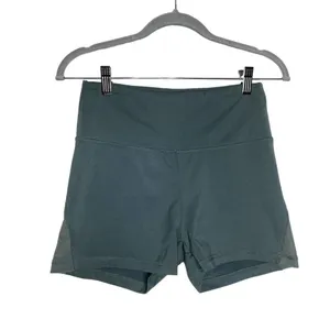 Balance Collection Athletic Workout Spandex Biker Shorts Gym Yoga Green Medium thumbnail 1