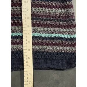 NY Jeans Sweater‎ Womens M Pullover Stripe Colorblock Heavy Ramie VTG 90s D-206 thumbnail 7