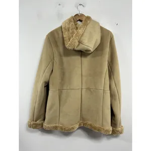 Womans Braeton Lined Hooded Winter Jacket XL Tan thumbnail 2