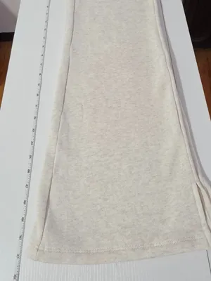 VS PINK Campus Fleece Foldover Flare Sweatpants - Natural Heather - Size S/R thumbnail 8