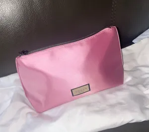 Gucci Pink Satin Cosmetic Bag thumbnail 2