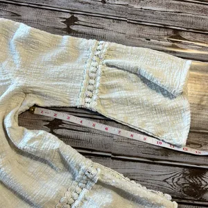 Oddi Chic White Women's Peasant Blouse Boho size Small thumbnail 6