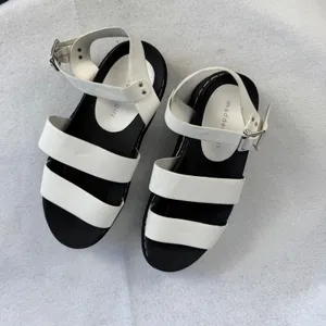Madden‎ Girl Doral White Black Chunky Platform Strappy Sandals Women US 8.5 thumbnail 6