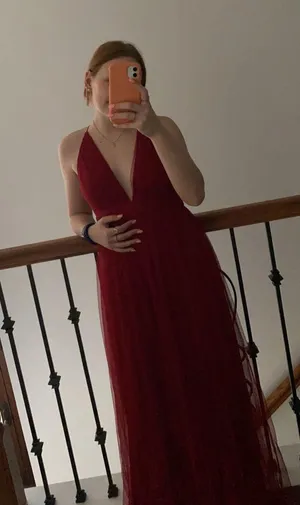Windsor Red Silk Prom / Formal Dress thumbnail 1