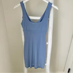 21 Saints Light Blue Sleeveless Twist-Front Mini Dress Size Small thumbnail 2