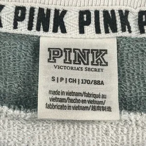 PINK Victoria's Secret Lace Up Neckline Hockey Style Sweatshirt thumbnail 6