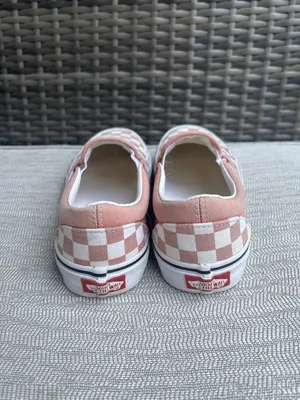 Vans Classic Slip-On mauve pink & white checkerboard unisex sneakers thumbnail 6