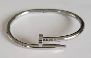 Silver Nail-Style Bangle Bracelet thumbnail 1