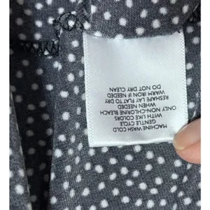 ModCloth Maxi Dress Black Polka Dot Square Neck Stretch Mod Indie Retro Party‎ M thumbnail 8