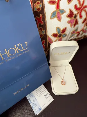 Na Hoku Rose Gold Pearl Pendant Necklace pre used thumbnail 7