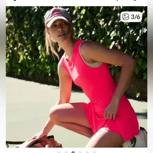 Free people Movement Easy Does It Dress active cutout mini tennis logo $98 pink thumbnail 4