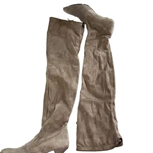 Stuart Weitzman Taupe Suede Tie Model Over-The-Knee Boot Size 9 thumbnail 5